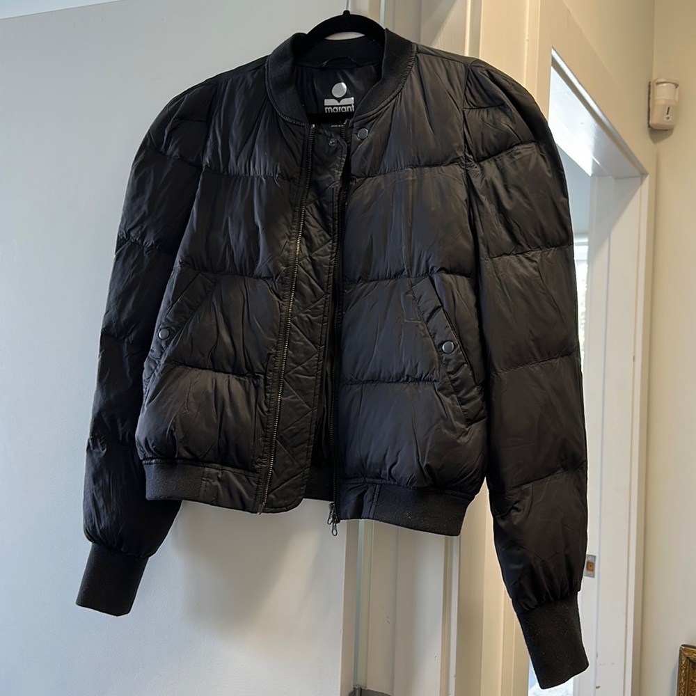 Isabel marant black puffer jacket